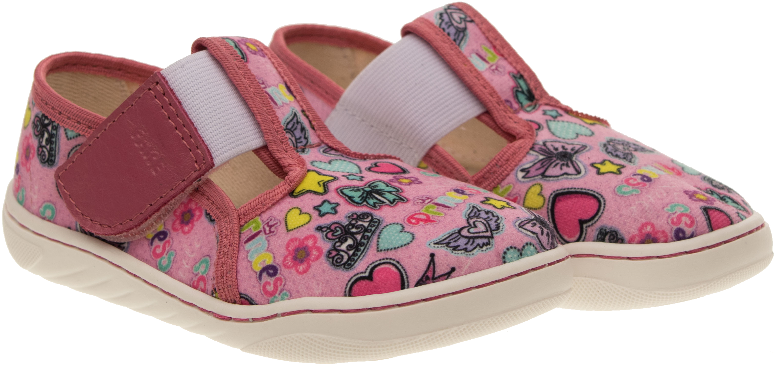 Fare WIDE (hoch/normal Spann) Hausschuhe Slippers Pink Princess 7001451