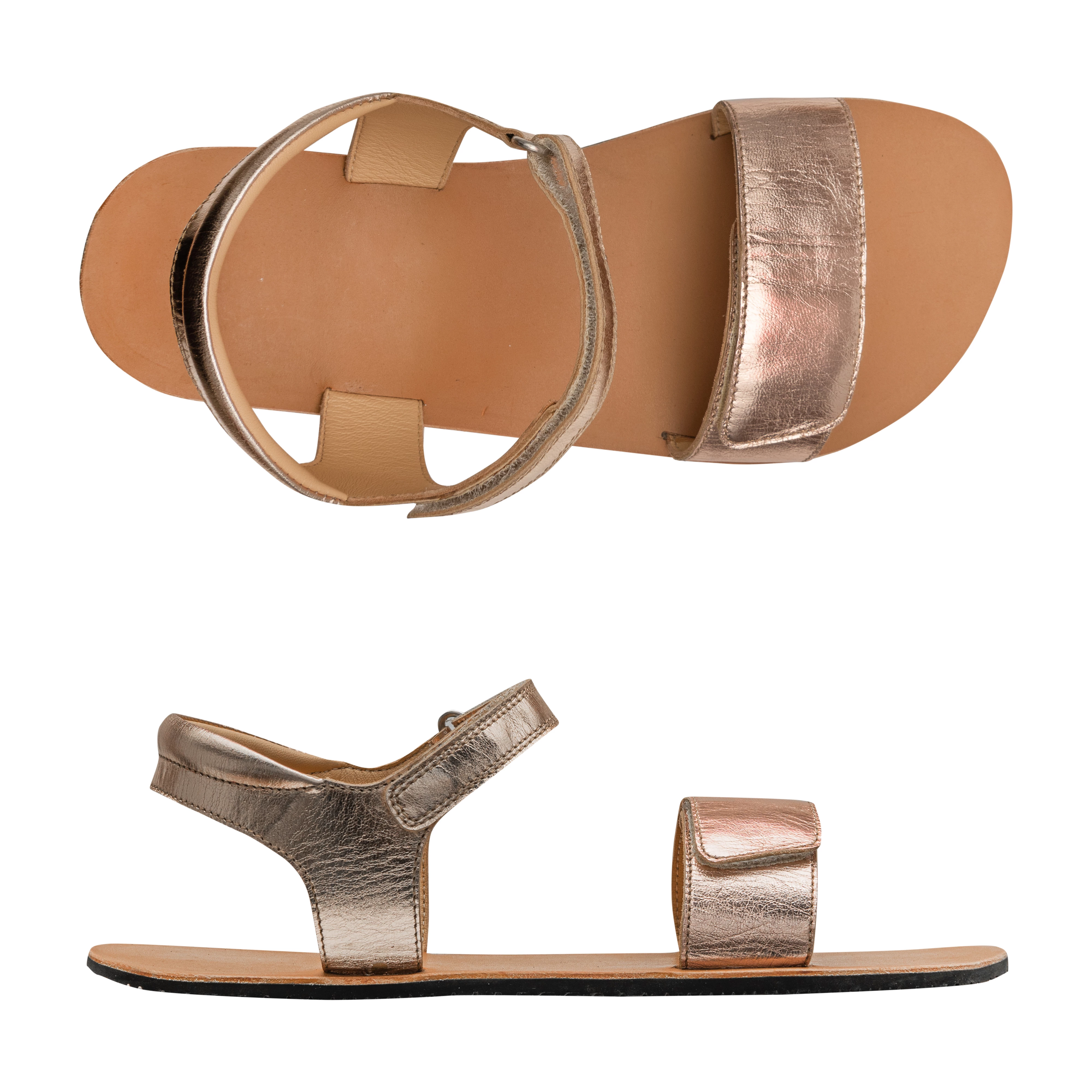 4.Bare Leder Sandalen Sea Pink