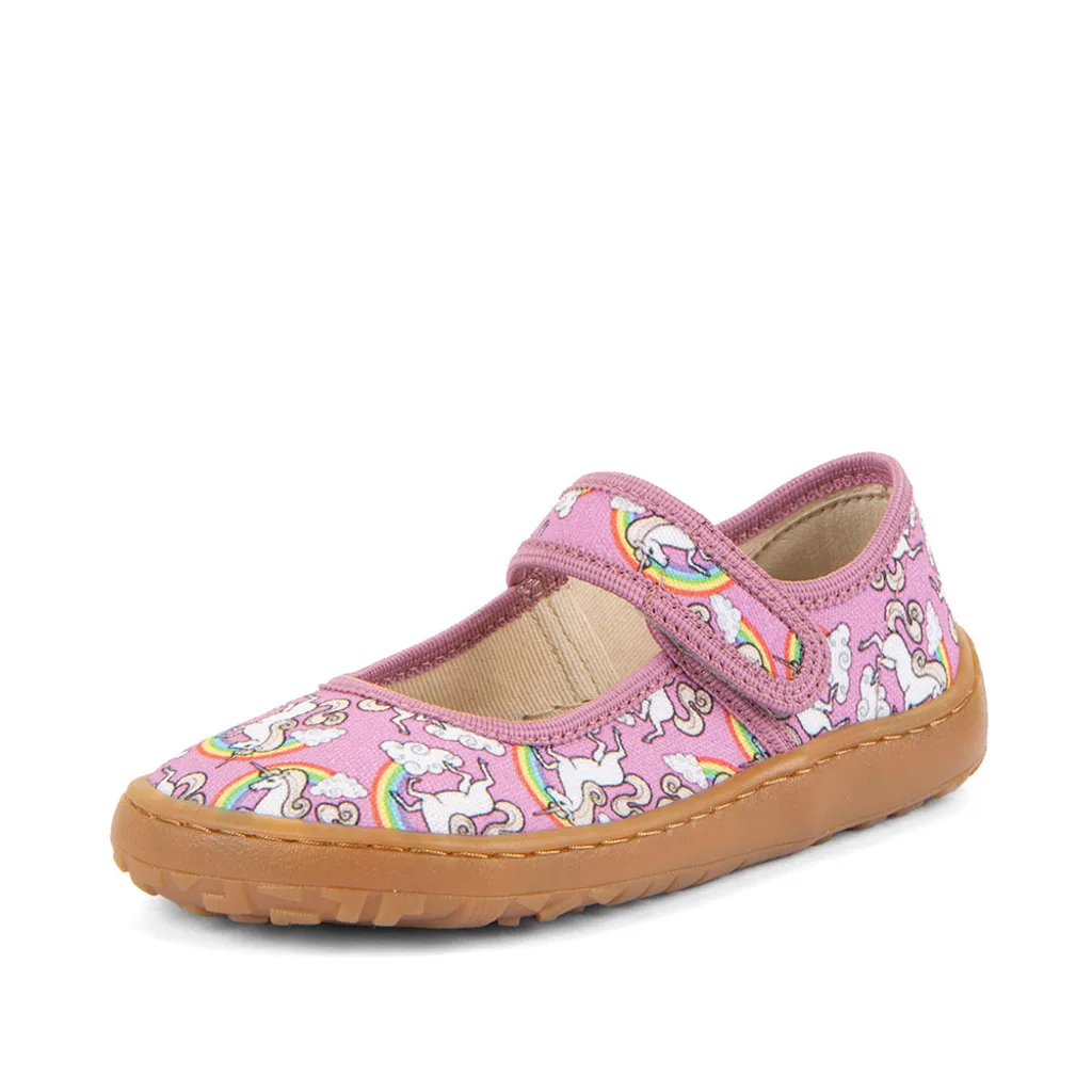 Barefoot Froddo Canvas Ballerinas White/Pink - 