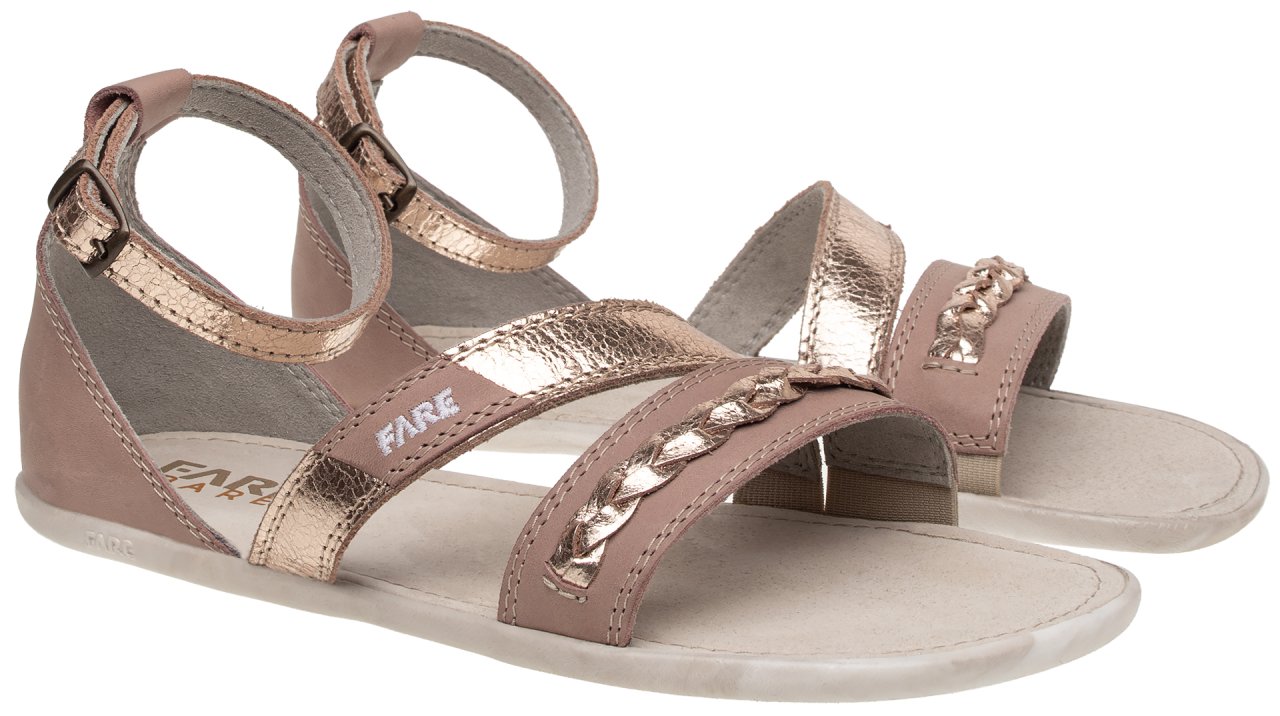 Fare Bare Leder Sandalen Pink Zola