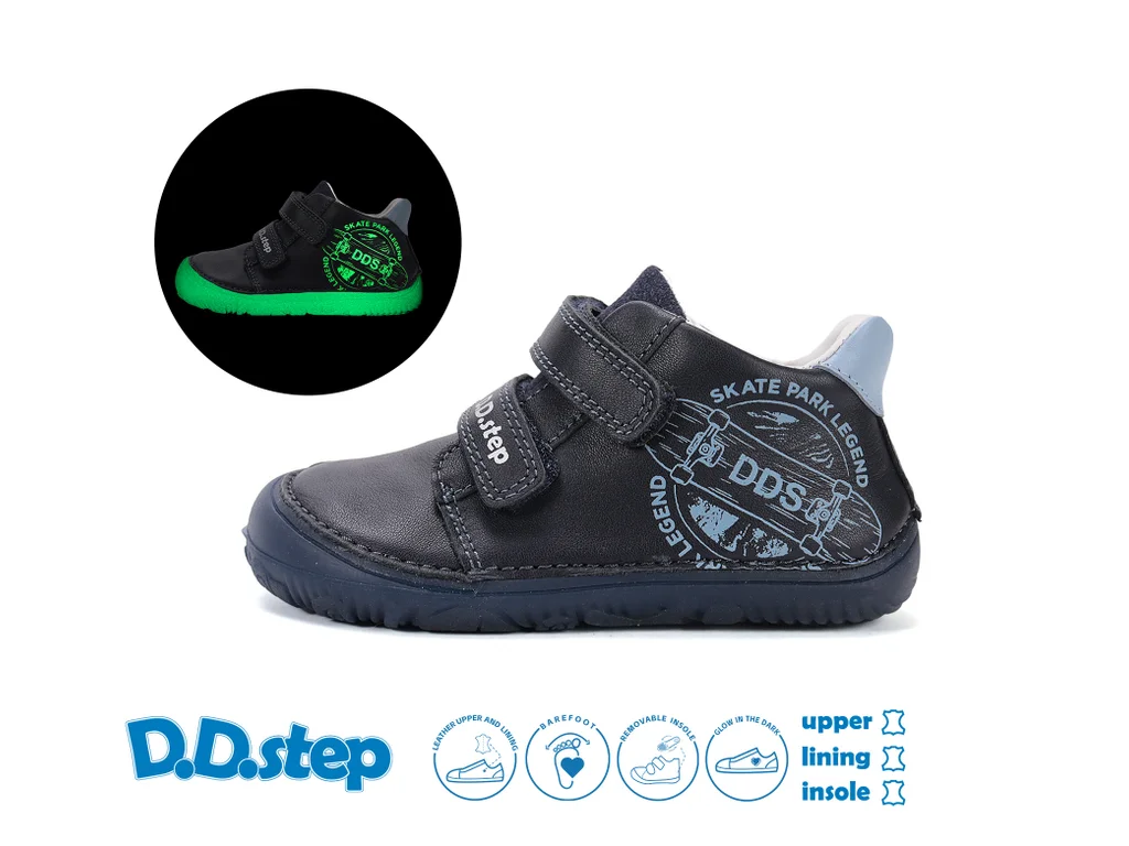 D.D.Step Leder Übergangsschuhe Royal Blue