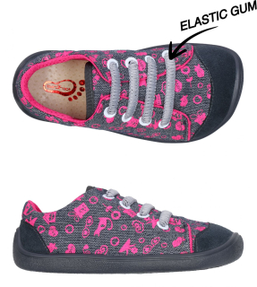 3F Bar3foot Sneakers Pink/Schwarz